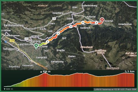Karte: Von Schruns ins Silbertal