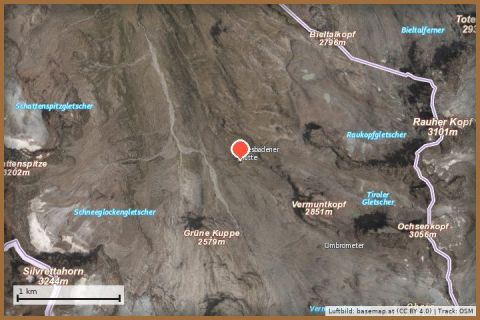 Karte: Wiesbadener Hütte auf 2.443 m