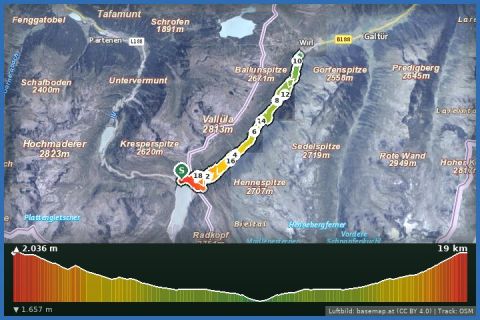 Karte: Winterwanderweg nach Galtür